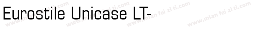 Eurostile Unicase LT字体转换